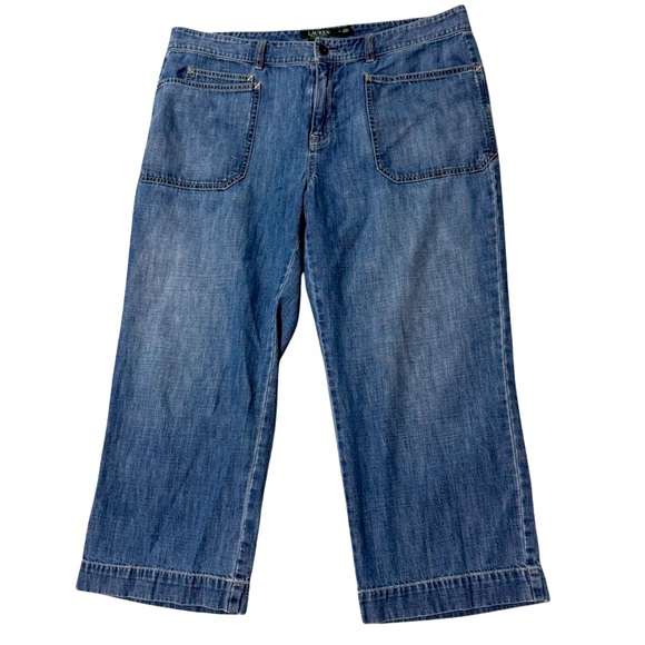 Ralph Lauren Pants - Lauren Ralph Lauren Indigo Denim Cropped Pants Size 14
